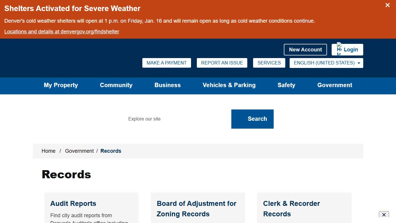 Records - City and County of Denver